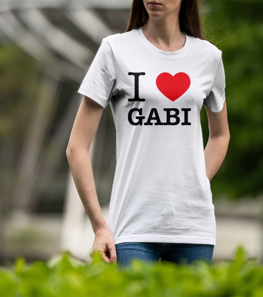 I Heart Gabi Bold Love Red Heart Icon T-Shirt