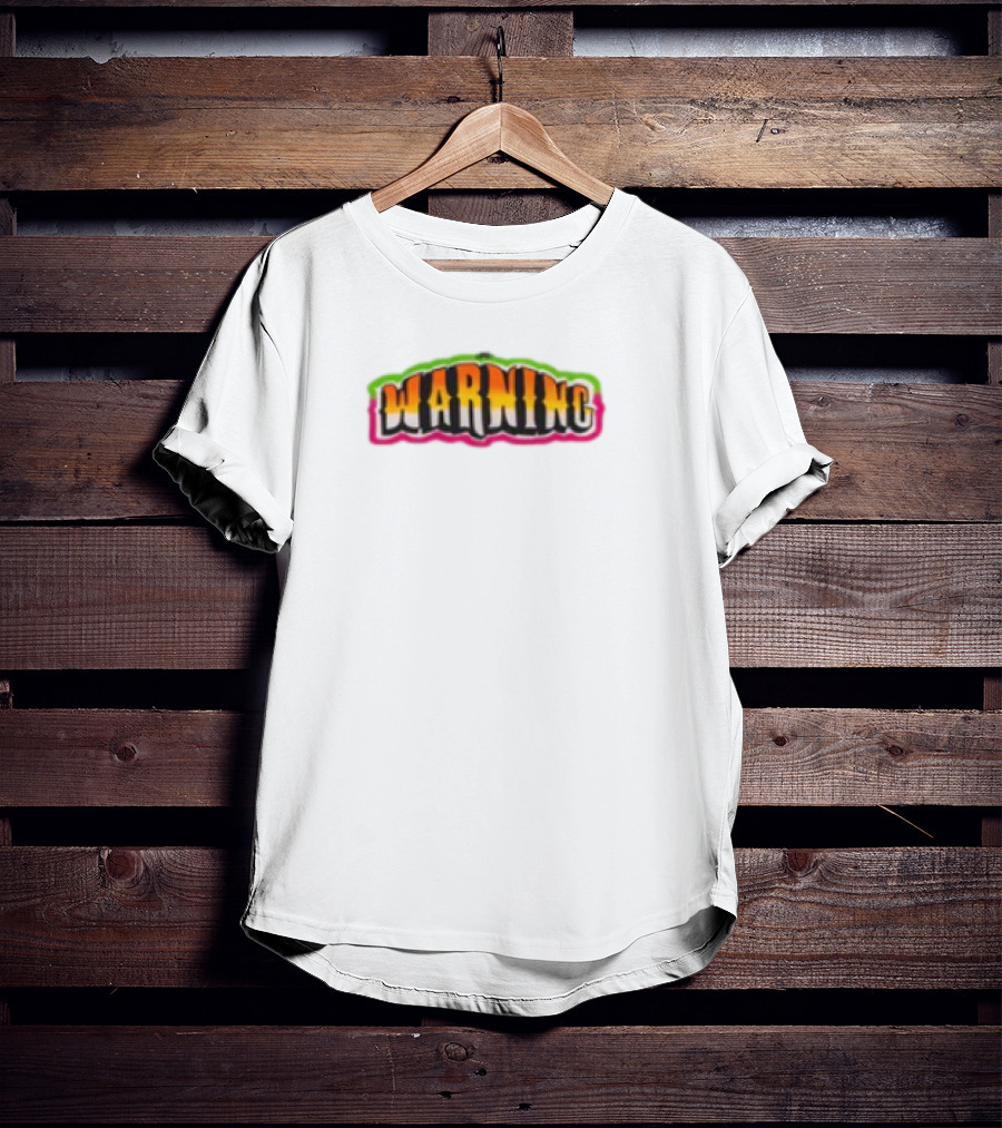 The Warning Neon Gradient Text T-Shirt