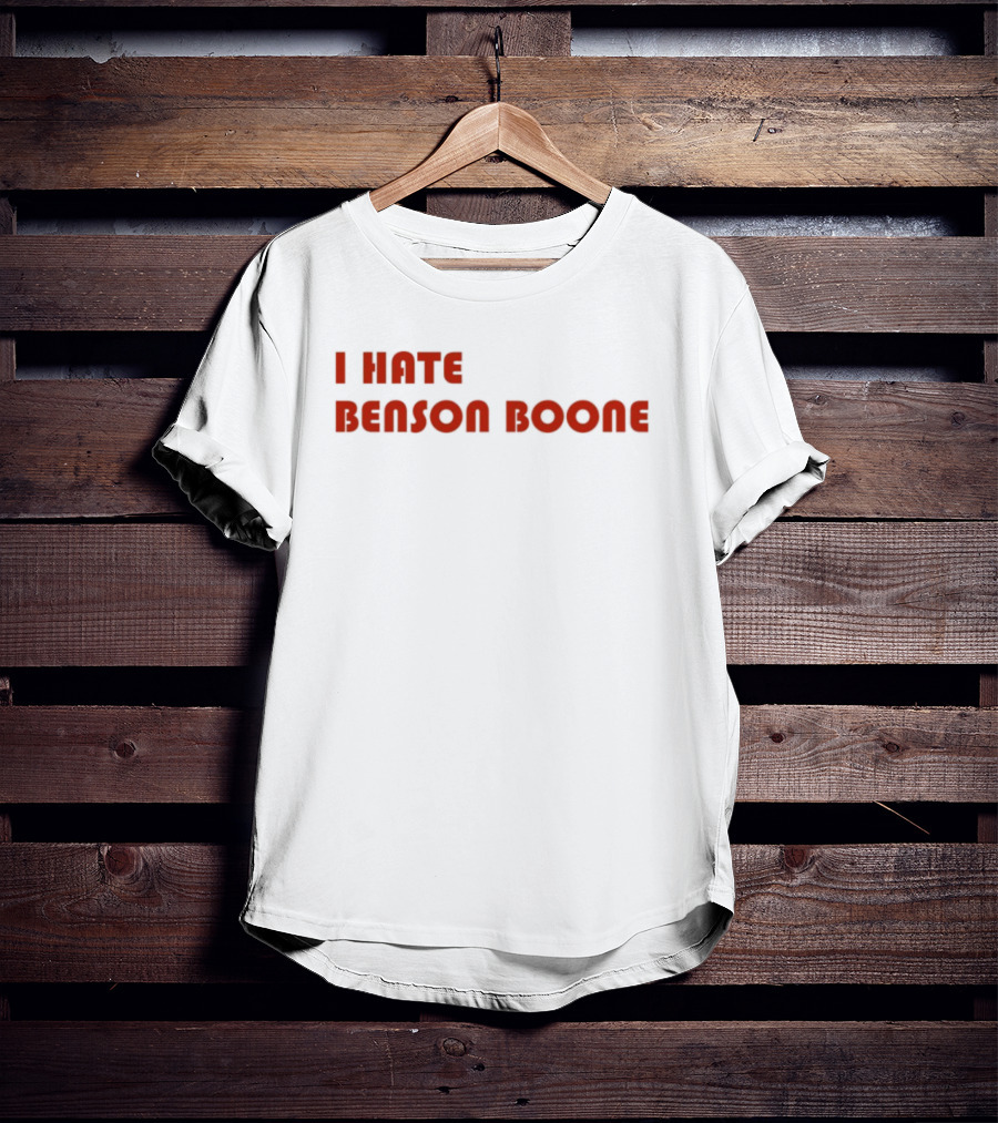 I Hate Benson Boone Bold Red Statement T-Shirt