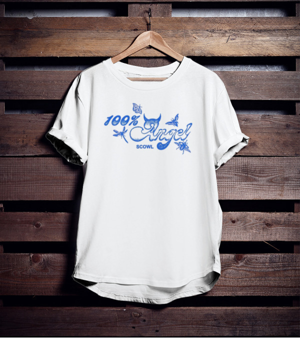 100% Angel Scowl Butterfly Design T-Shirt