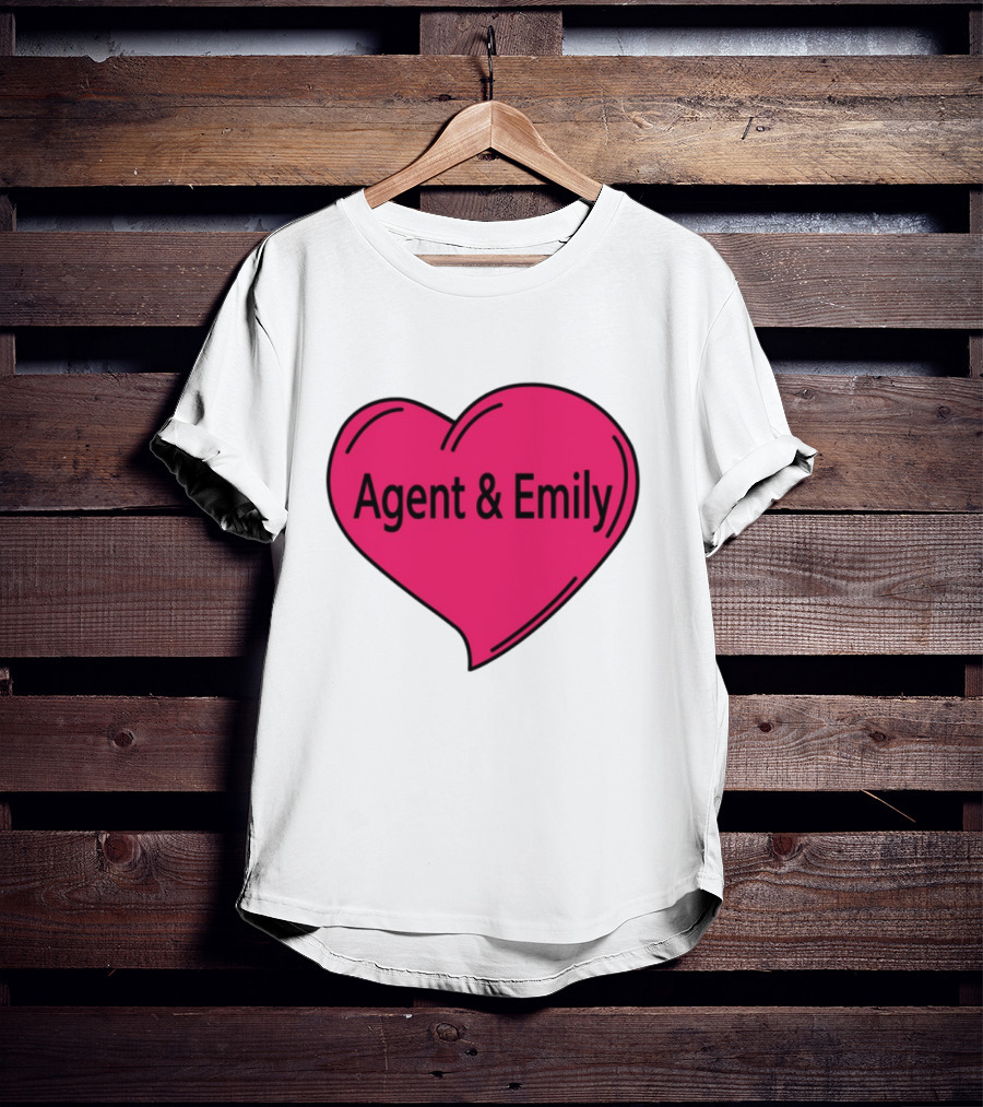 Agent & Emily Pink Heart T-Shirt