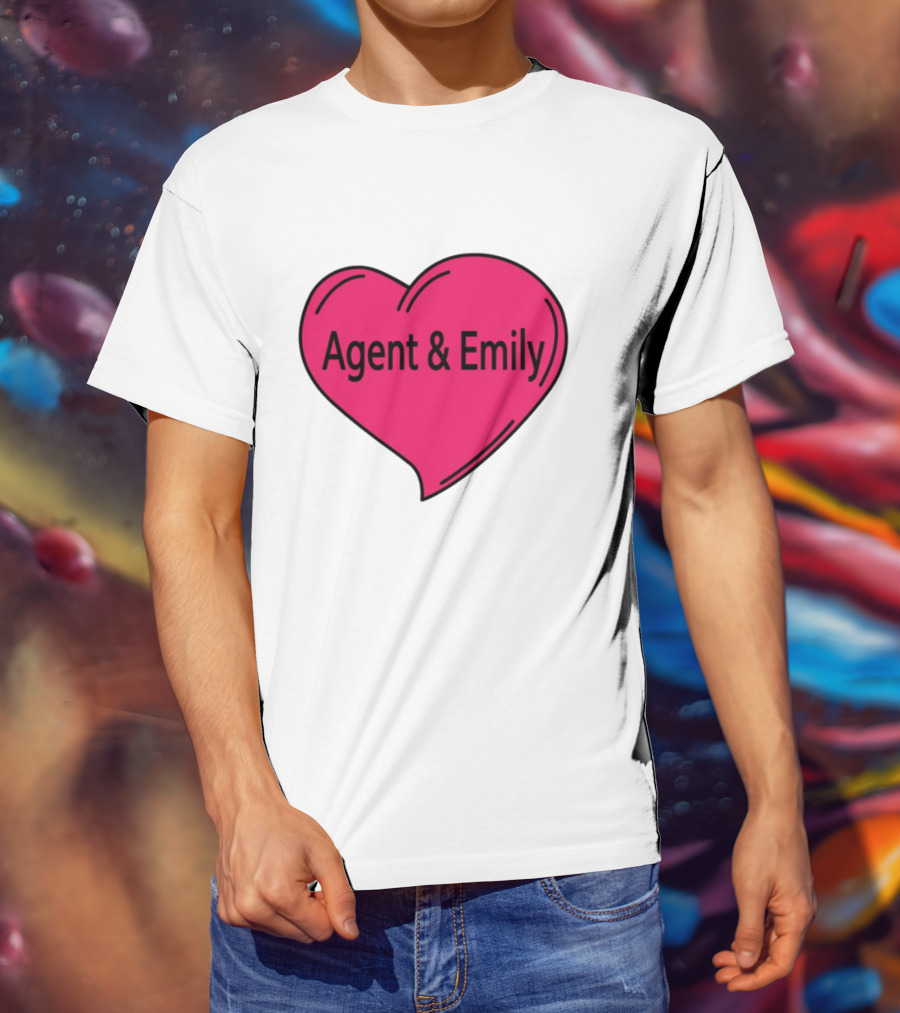 Agent & Emily Pink Heart T-Shirt
