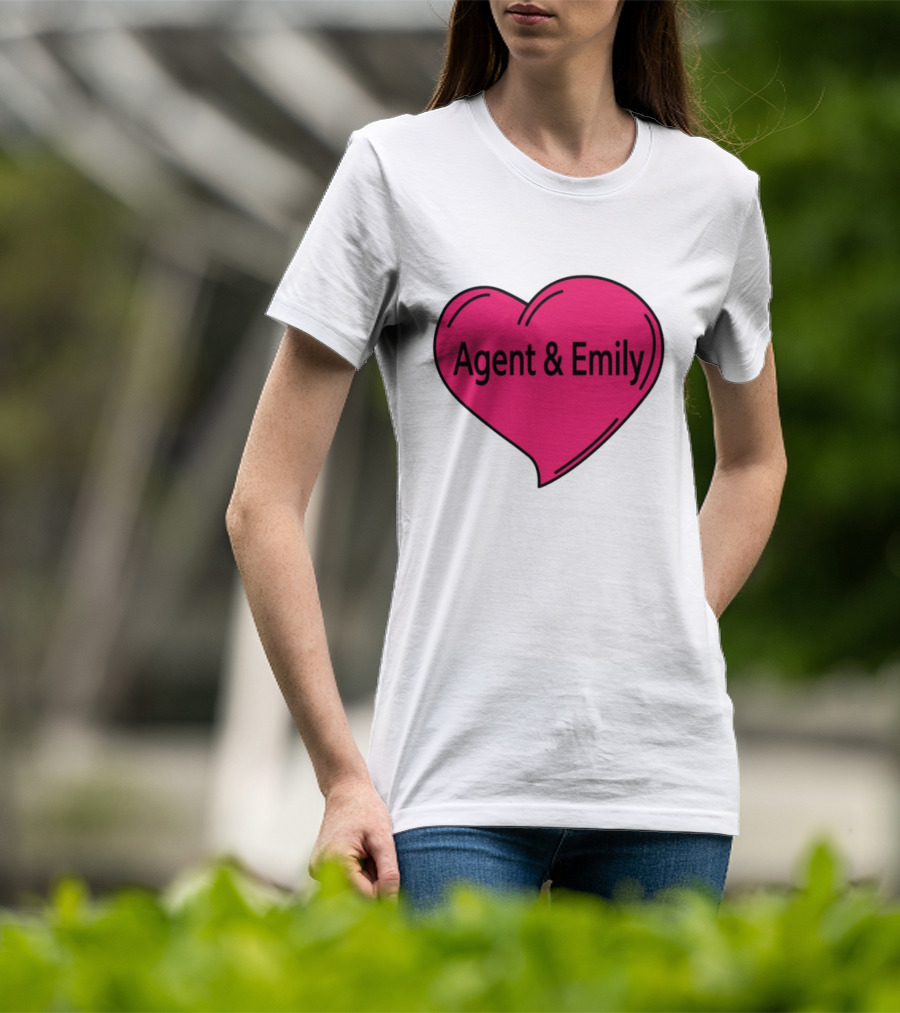 Agent & Emily Pink Heart T-Shirt
