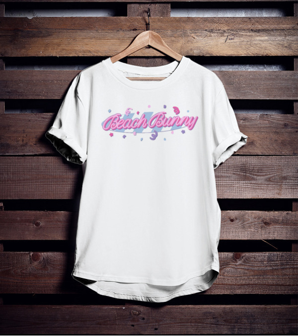 Beach Bunny Clueless Yellow Bold Pink Stripes Playful Pastel Look T-Shirt