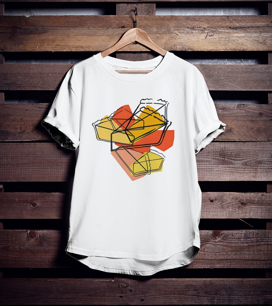 Cake Cosmopolis Sweets Abstract Geometric Layered Design T-Shirt