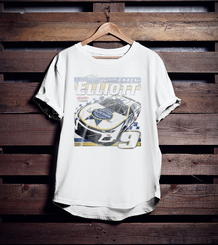Chase Elliott Kelley Blue Book No. 9 Racing Hendrick Motorsports T-Shirt