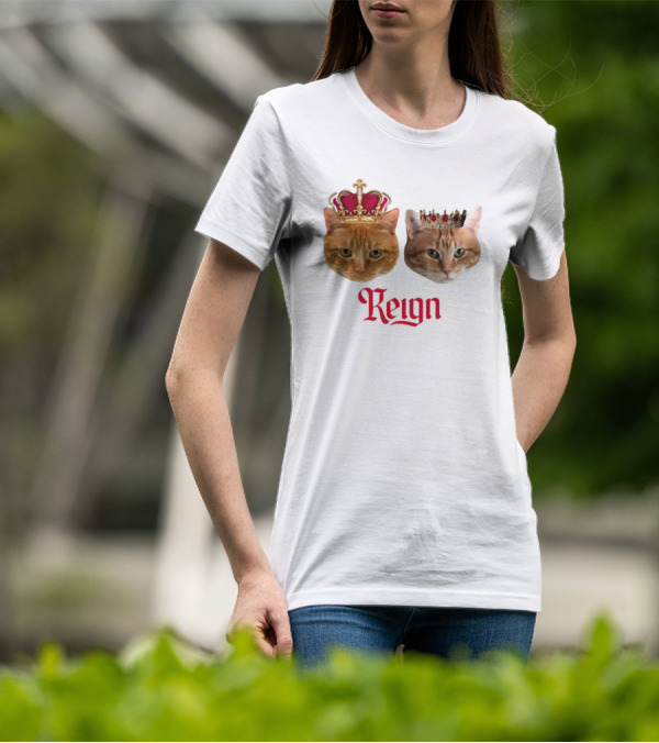 Coach Cat Reign Regal Crowned Feline Kings T-Shirt