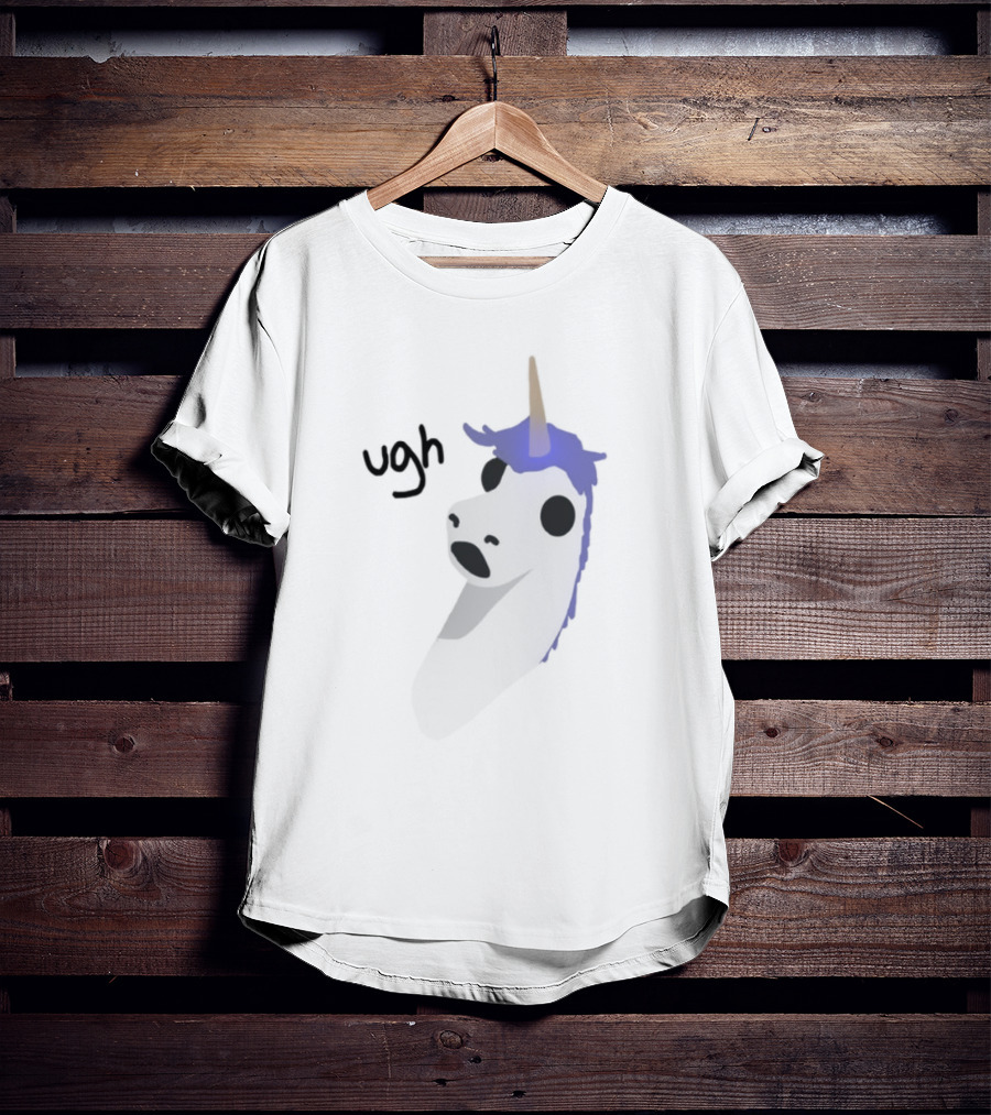 Ugh Dougdoug Unicorn Blue Orange Horn T-Shirt