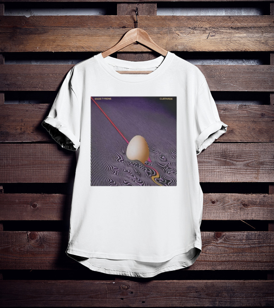 Eggs Tyrone Custards Optical Illusion Stripes With Egg T-Shirt