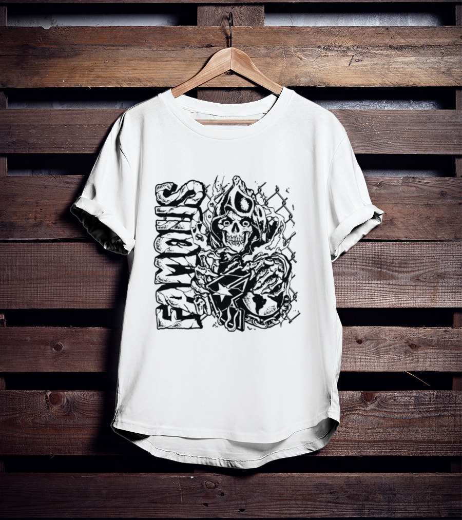 Famous Hardcore Creature Illustration T-Shirt