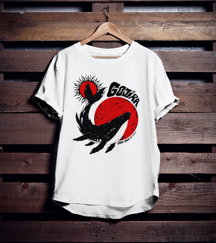 Gojira Whale Red Moon Sun Cosmic Voyage T-Shirt