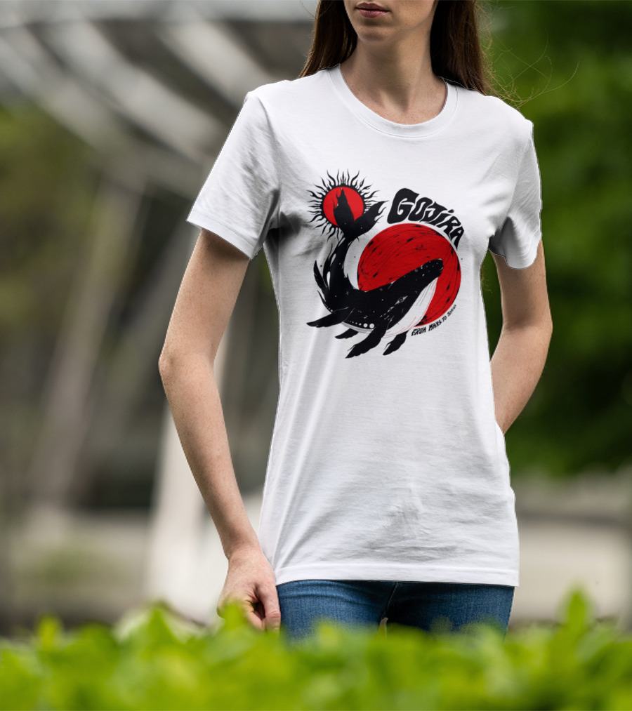 Gojira Whale Red Moon Sun Cosmic Voyage T-Shirt