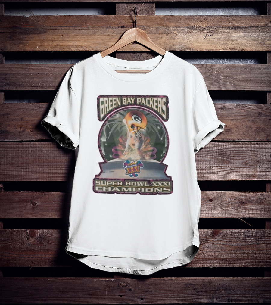 Green Bay Packers Super Bowl XXXI Champions Victory Celebration T-Shirt