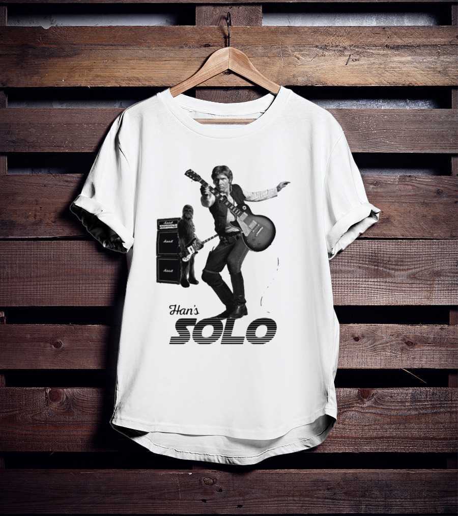 Han_s Solo Chewbacca Guitar Marshall Star Wars T-Shirt
