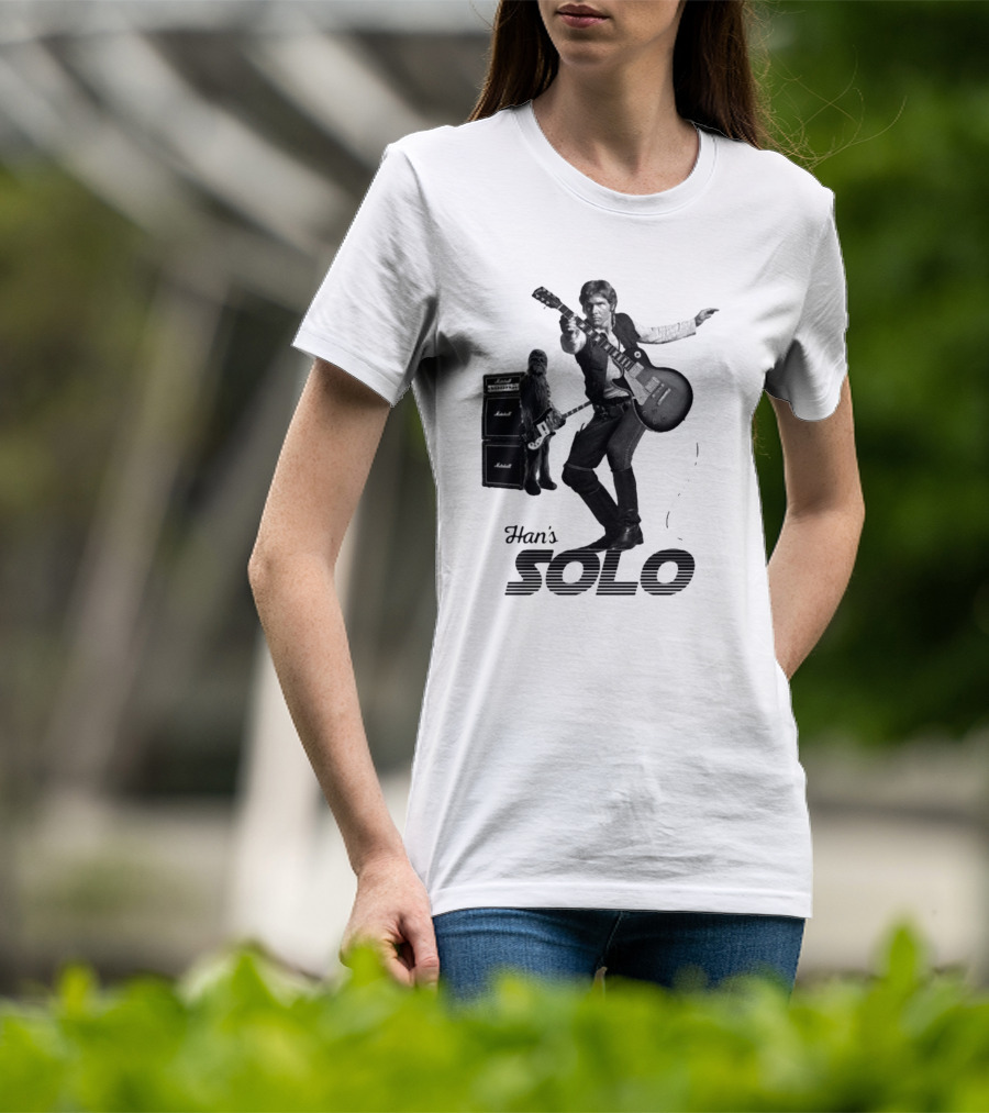 Han_s Solo Chewbacca Guitar Marshall Star Wars T-Shirt