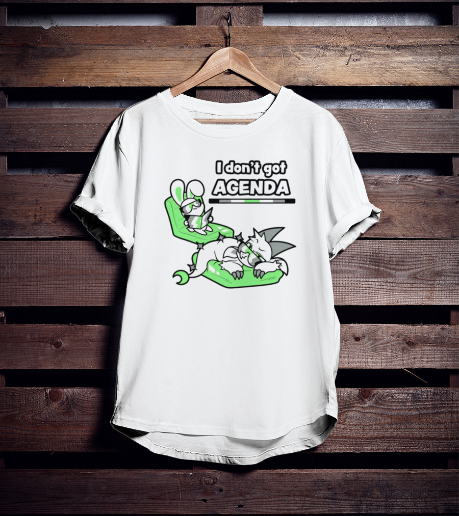 I Don’t Got Agenda Green Couch Cat And Mouse T-Shirt