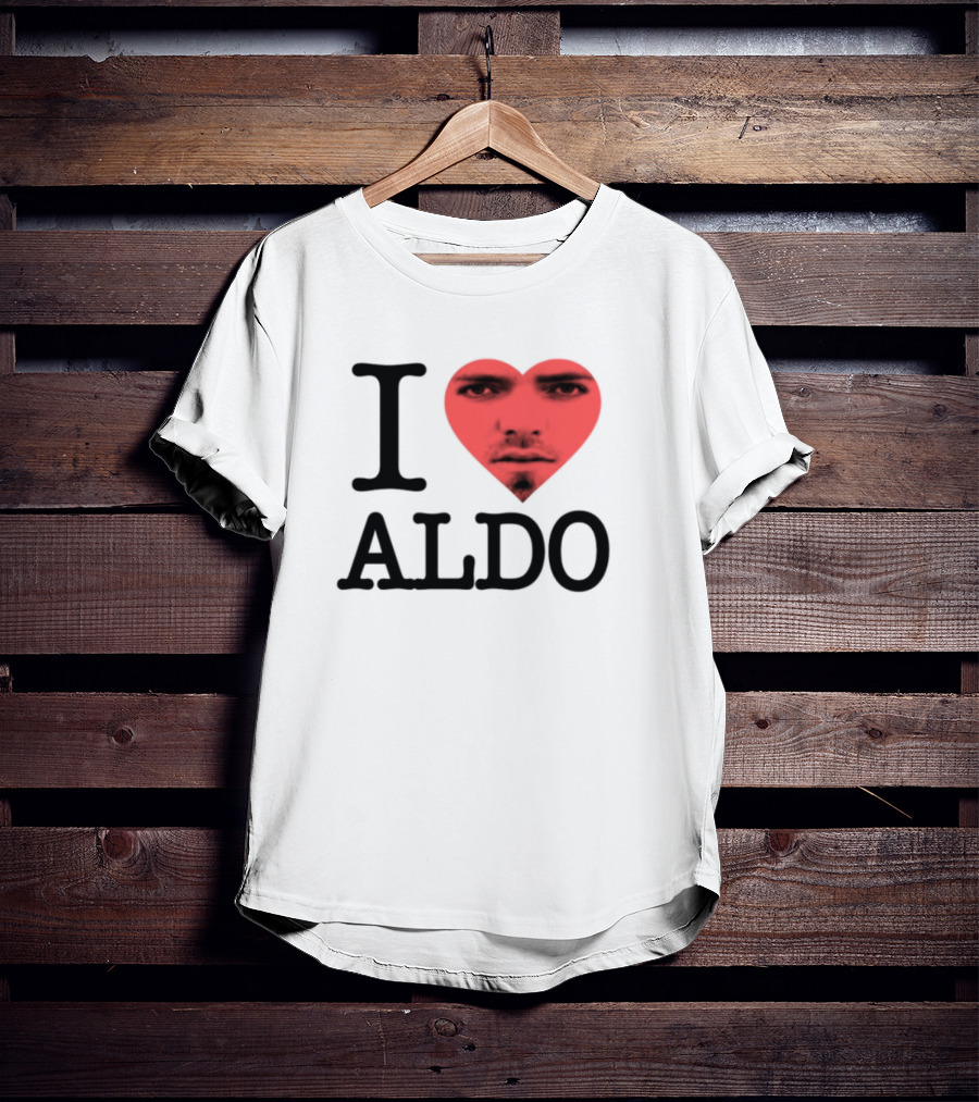 I Love Aldo Heart Face Graphic T-Shirt