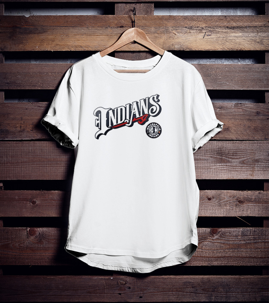 Indianapolis Indians Wordmark Script Classic Emblem T-Shirt