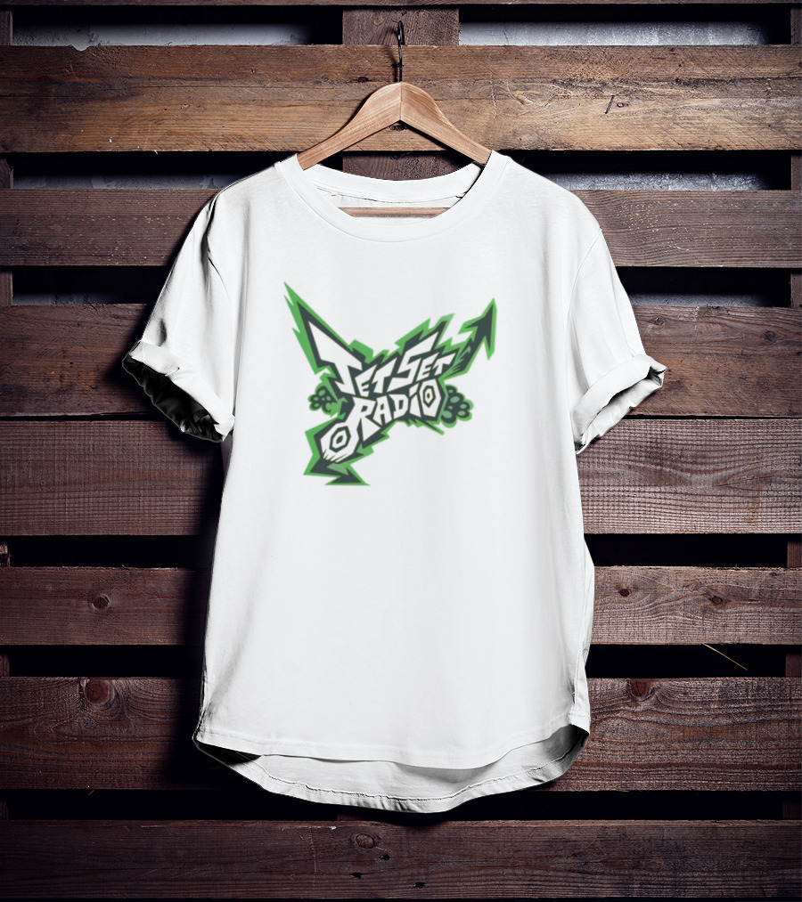 Jet Set Radio Iconic Graffiti Style Green Arrow Emblem T-Shirt