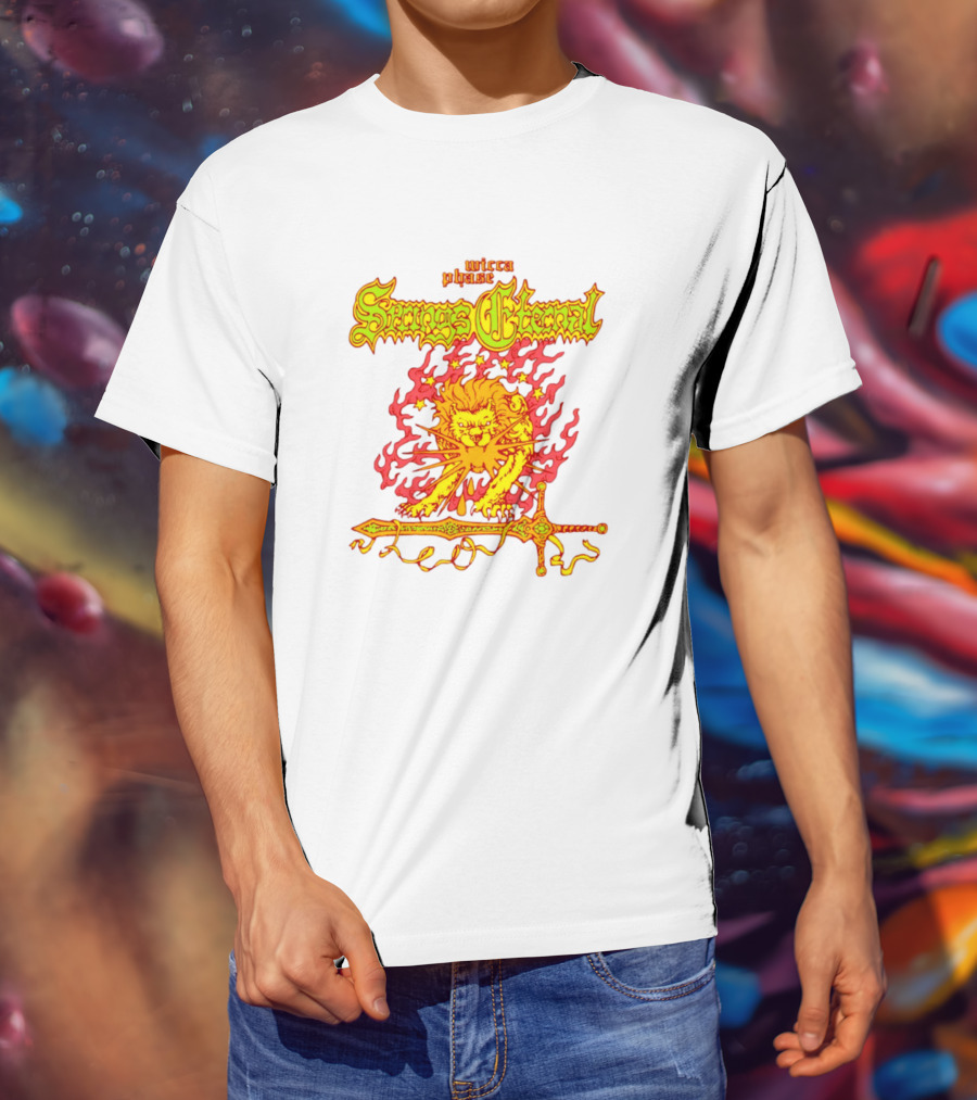 Mecca Blaze Springs Eternal Flaming Lion Sword Leo T-Shirt