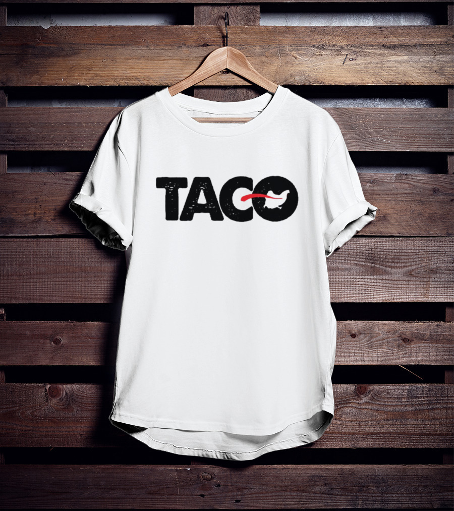 Minocqua Brewing Taco Branded Black And Red Text T-Shirt