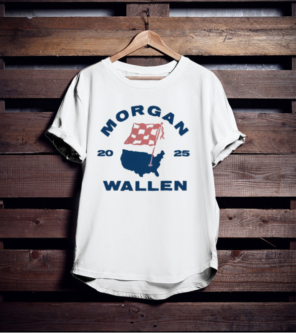 Morgan Wallen 2025 USA Tour Flag T-Shirt