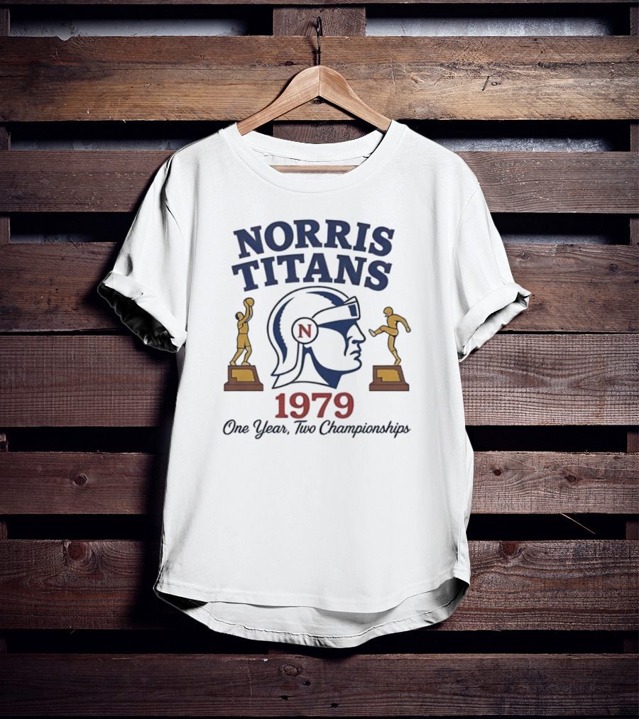 Norris Titans 1979 One Year Two Championships Iconic Sports Victory T-Shirt