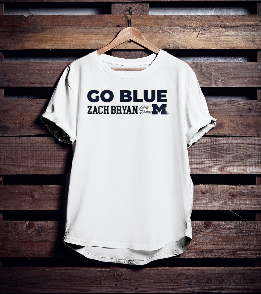 Go Blue Zach Bryan Michigan Wolverines 2025 Football T-Shirt