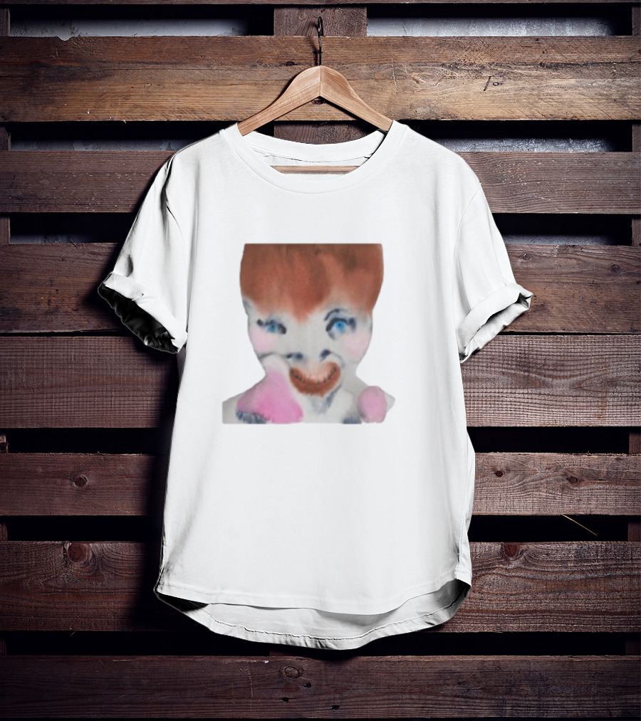 Pearly Drops The Voices Are Coming Back Creepy Clown Face Pink And Brown Hair Blue Eyes T-Shirt