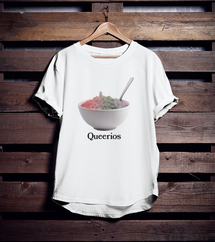 Pridecore Queerios Rainbow Cereal Bowl T-Shirt