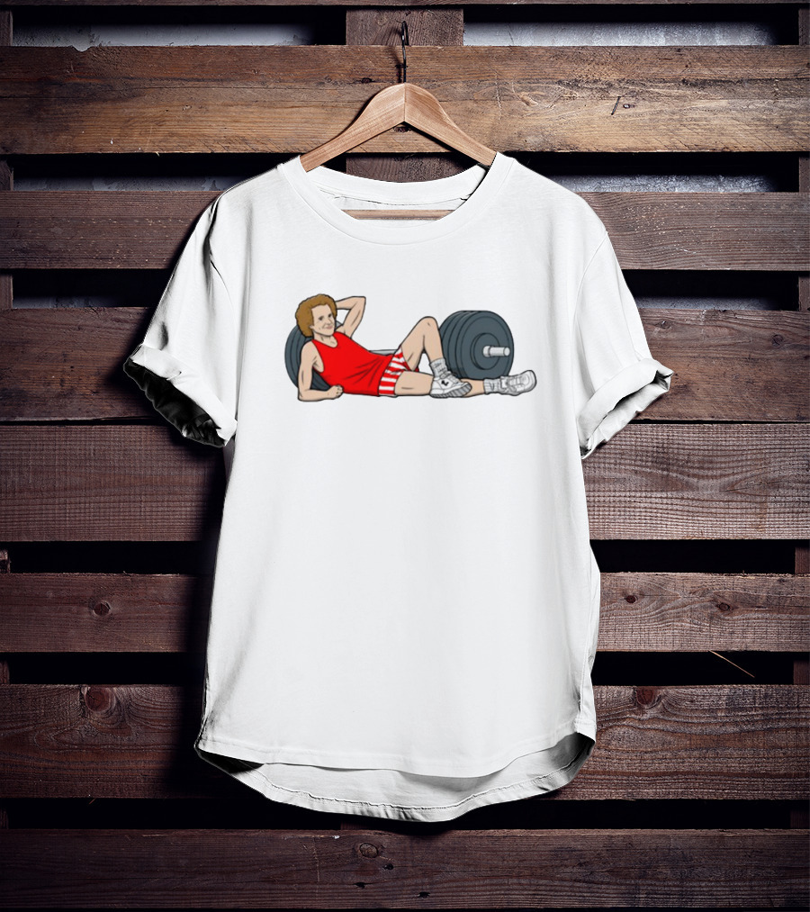 Richard Simmons Weightlifting Fitness Icon Vintage Style T-Shirt