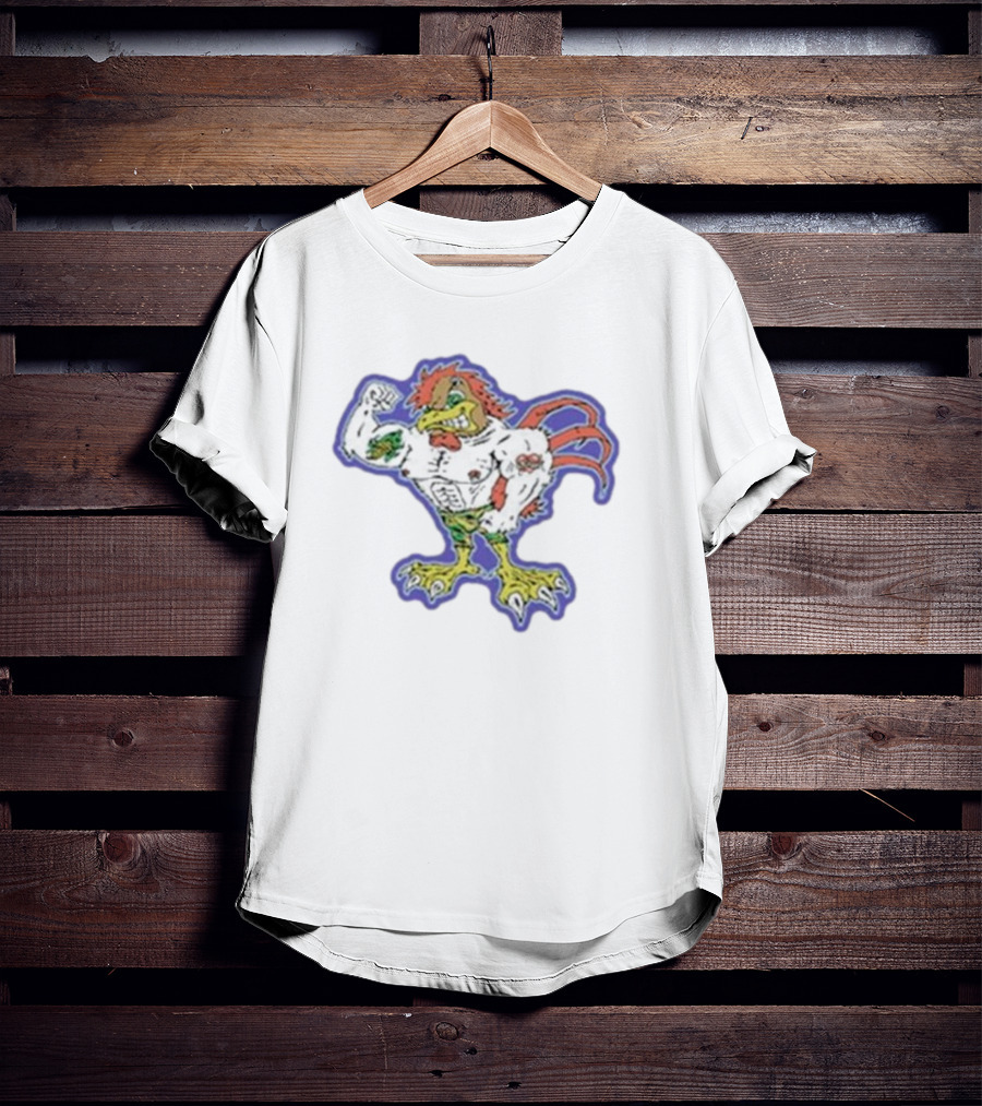 SGT Buff Chicken Flexing Muscles Cartoon T-Shirt