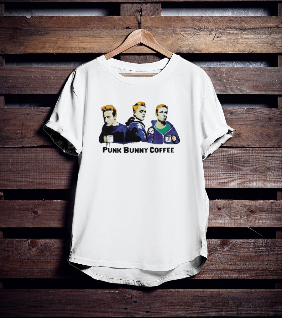 Punk Bunny Coffee Graffiti Style Trio With S T-Shirt