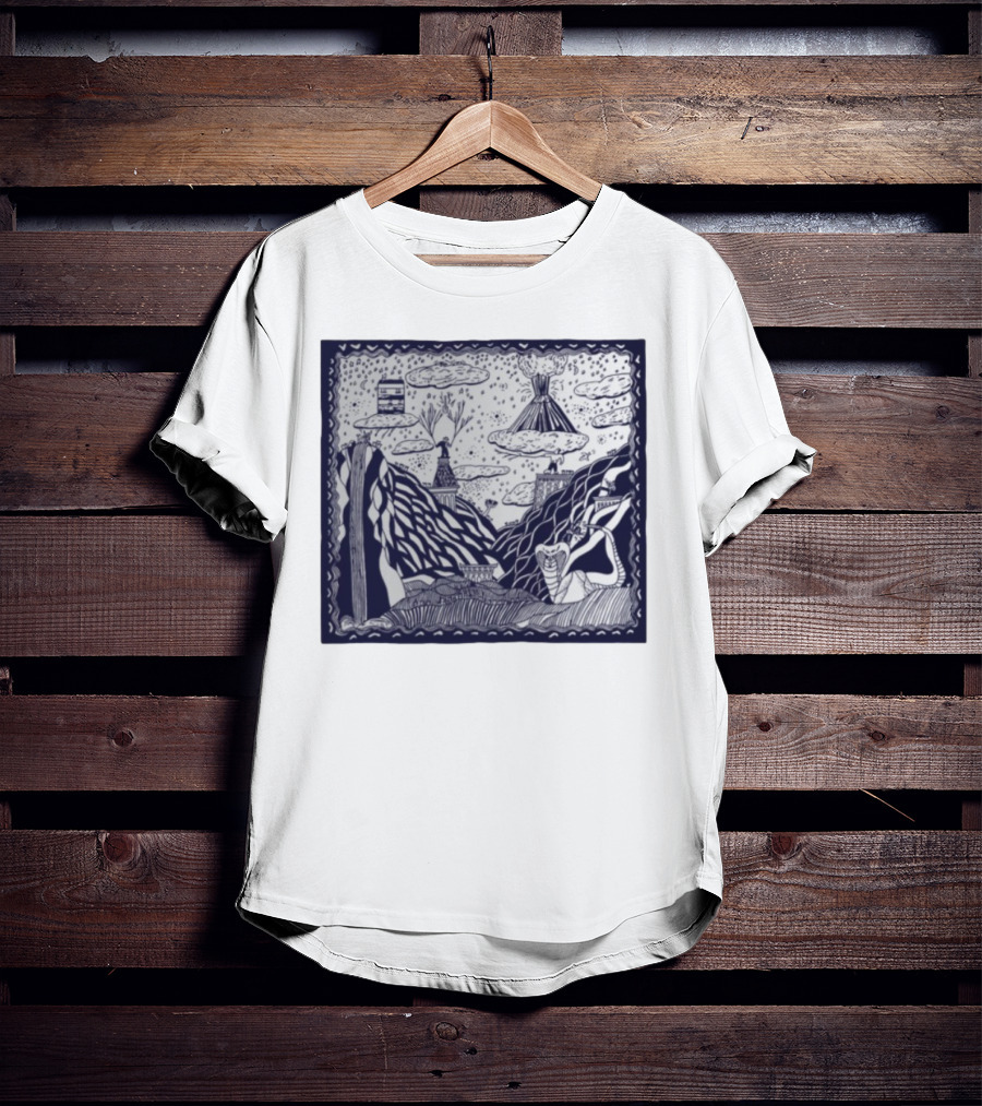 Thestorysofarca The Story So Far Album Art Snake Volcano Pattern Clouds T-Shirt