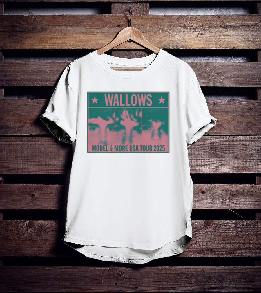 Wallows Model & More USA Tour 2025 Colorblock Faces T-Shirt