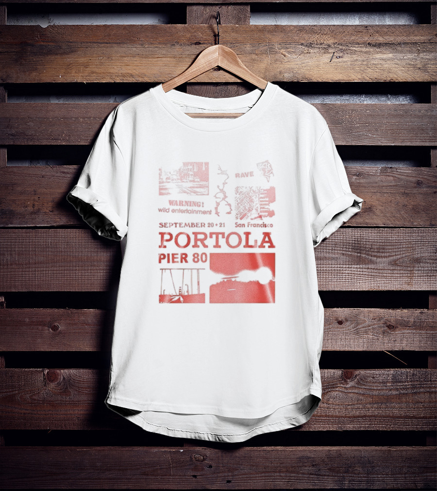 Warning Wild Entertainment Portola September 29-30 2025 San Francisco Pier 80 Lineup T-Shirt