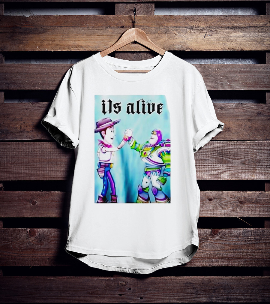 Ils Alive Woody And Buzz Lightyear Fist Bump T-Shirt