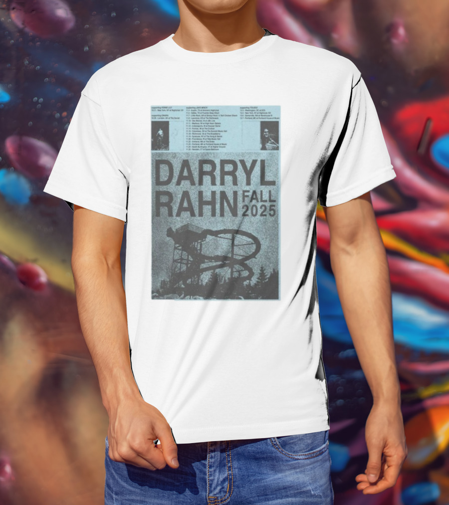 Darryl Rahn Fall Tour 2025 Water Slide Concert Dates T-Shirt