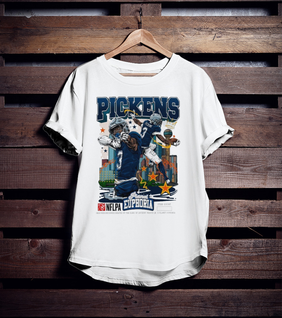 Pickens Planet Euphoria NFPLA Players Inc Iconic Sports Theme T-Shirt