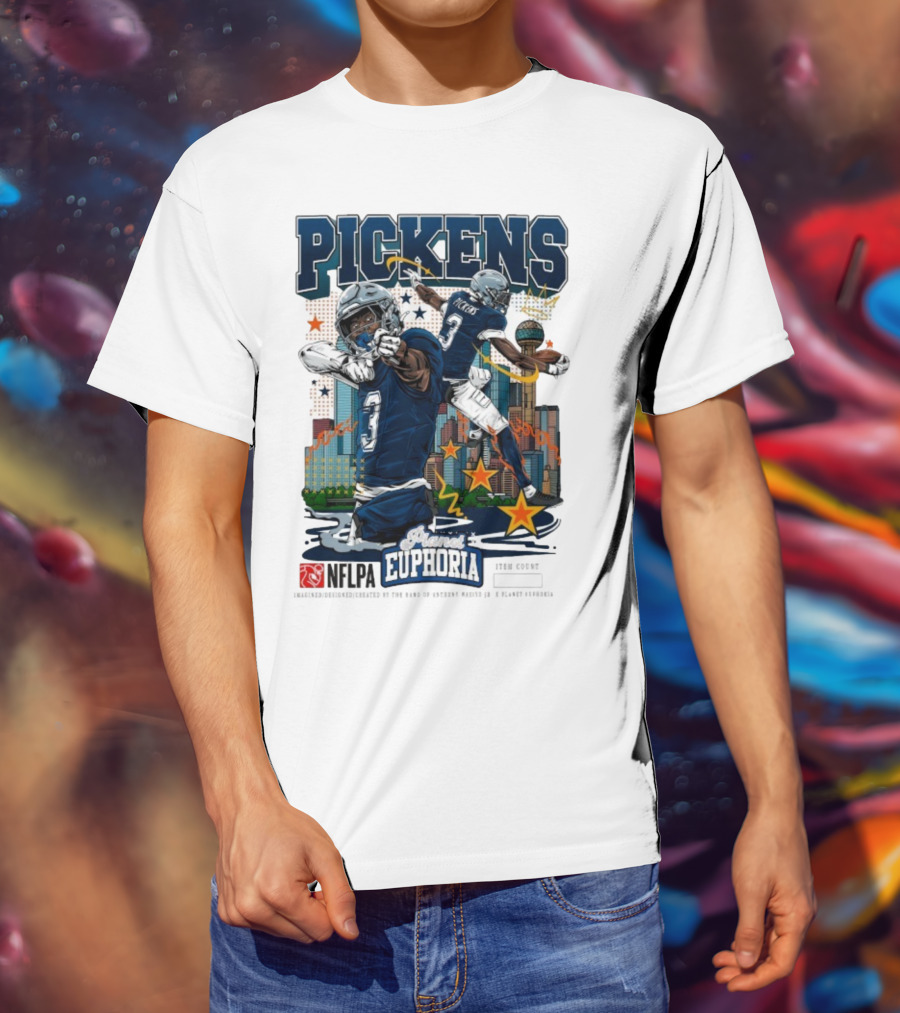 Pickens Planet Euphoria NFPLA Players Inc Iconic Sports Theme T-Shirt