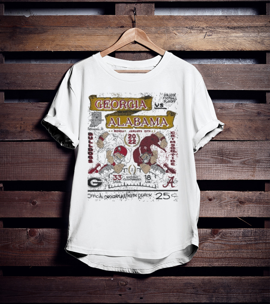 Georgia Bulldogs Alabama Crimson Tide College Football National Championship 2022 Showdown Classic Matchup T-Shirt