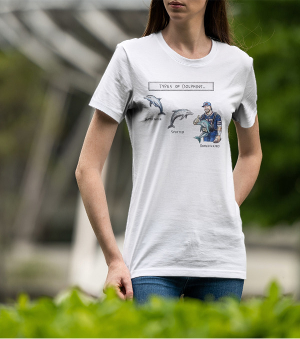 Buffalo Bills Josh Allen Types Of Dolphins Bottlenose Spotted Domesticated T-Shirt