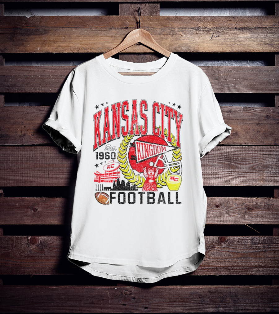 Kansas City Kingdom Chiefs Football Est 1960 T-Shirt