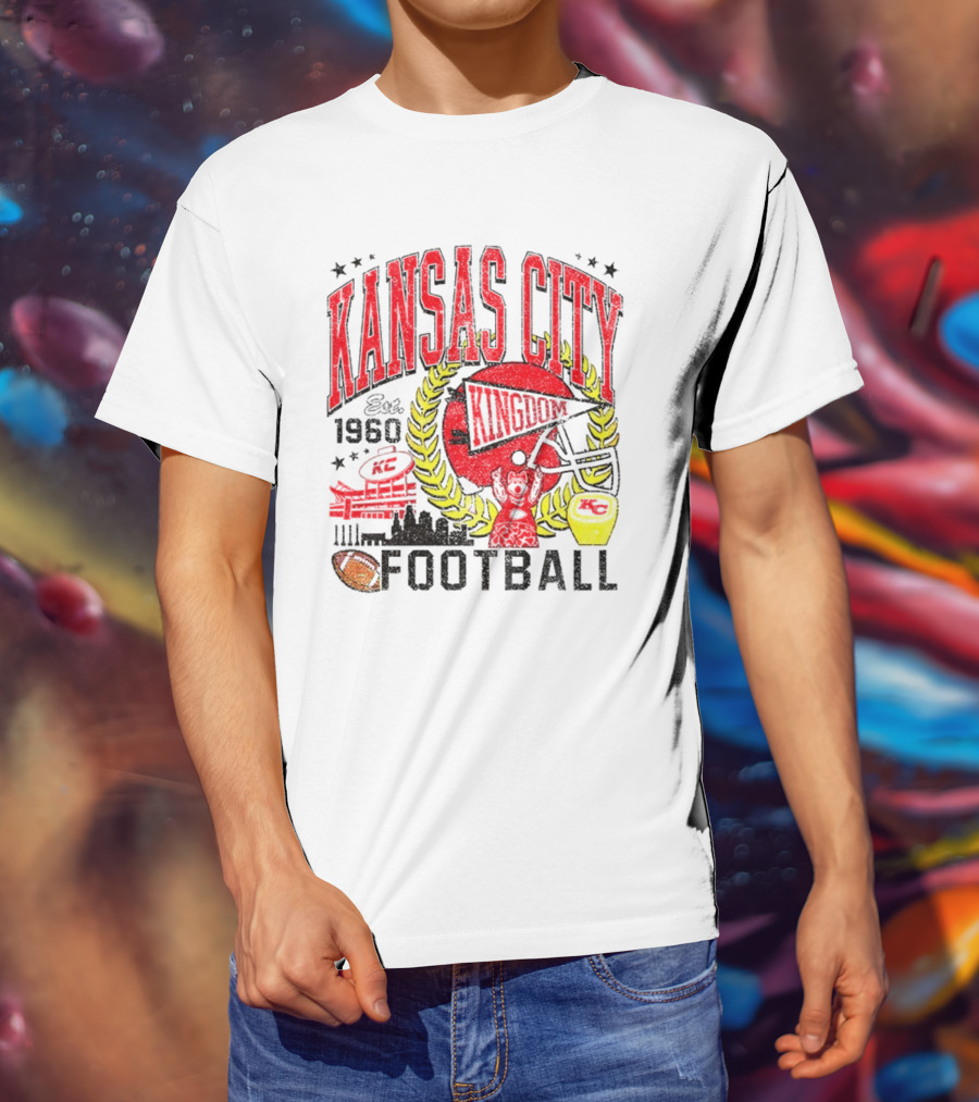 Kansas City Kingdom Chiefs Football Est 1960 T-Shirt