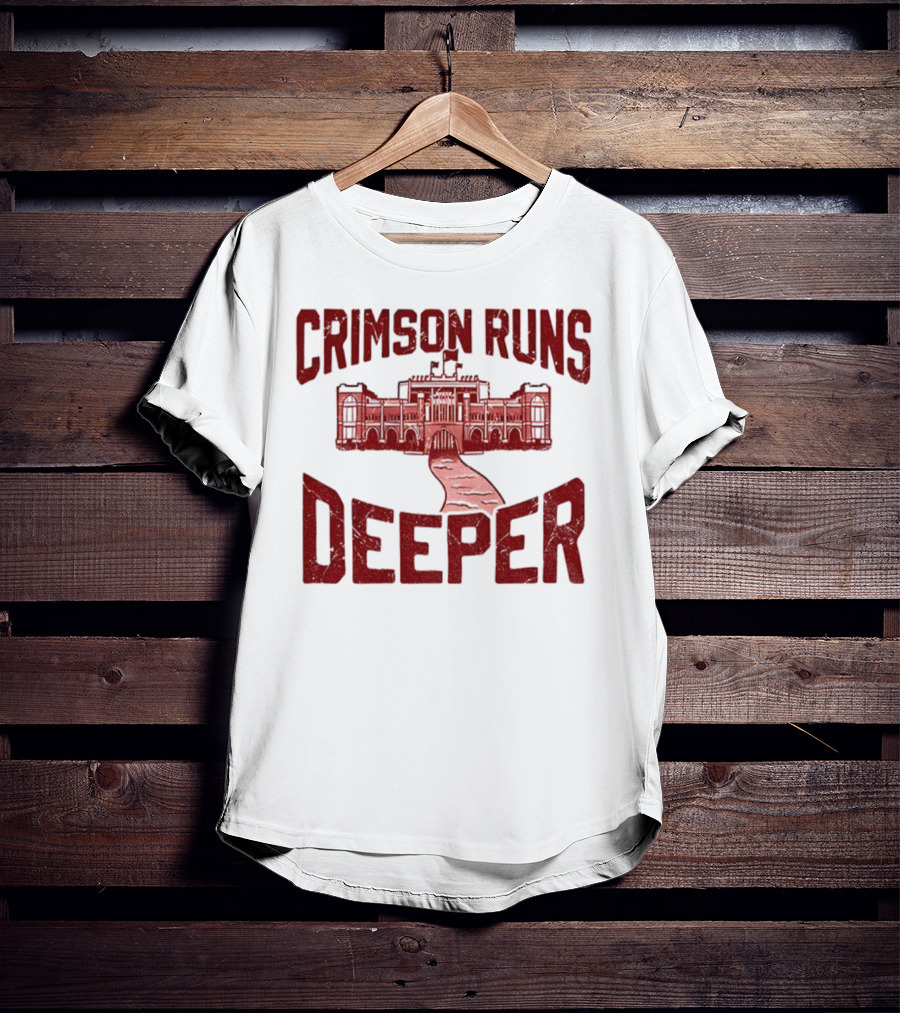 University Of Alabama Crimson Tide Crimson Runs Deeper Historic Campus Design T-Shirt