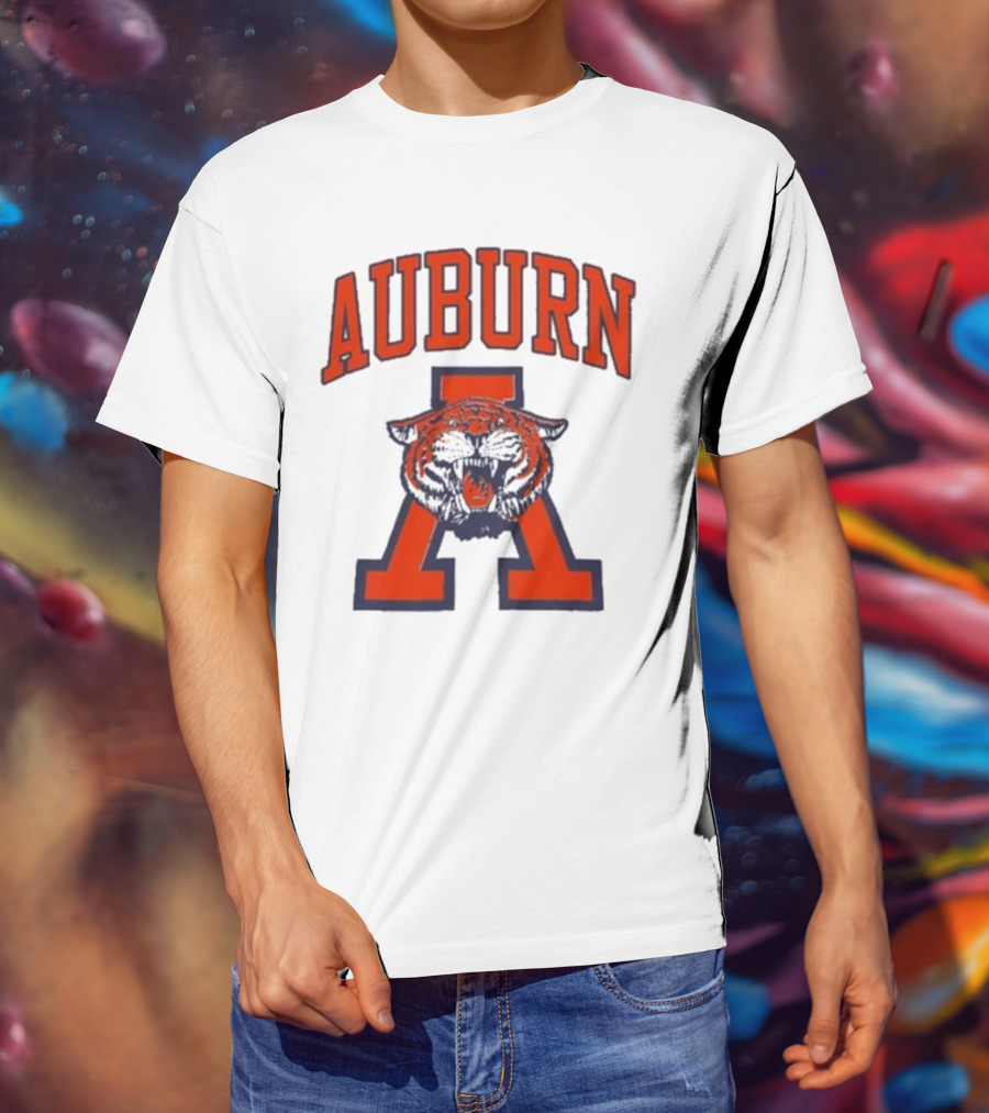 Auburn Tigers Roaring Vintage Logo Retro College Spirit T-Shirt