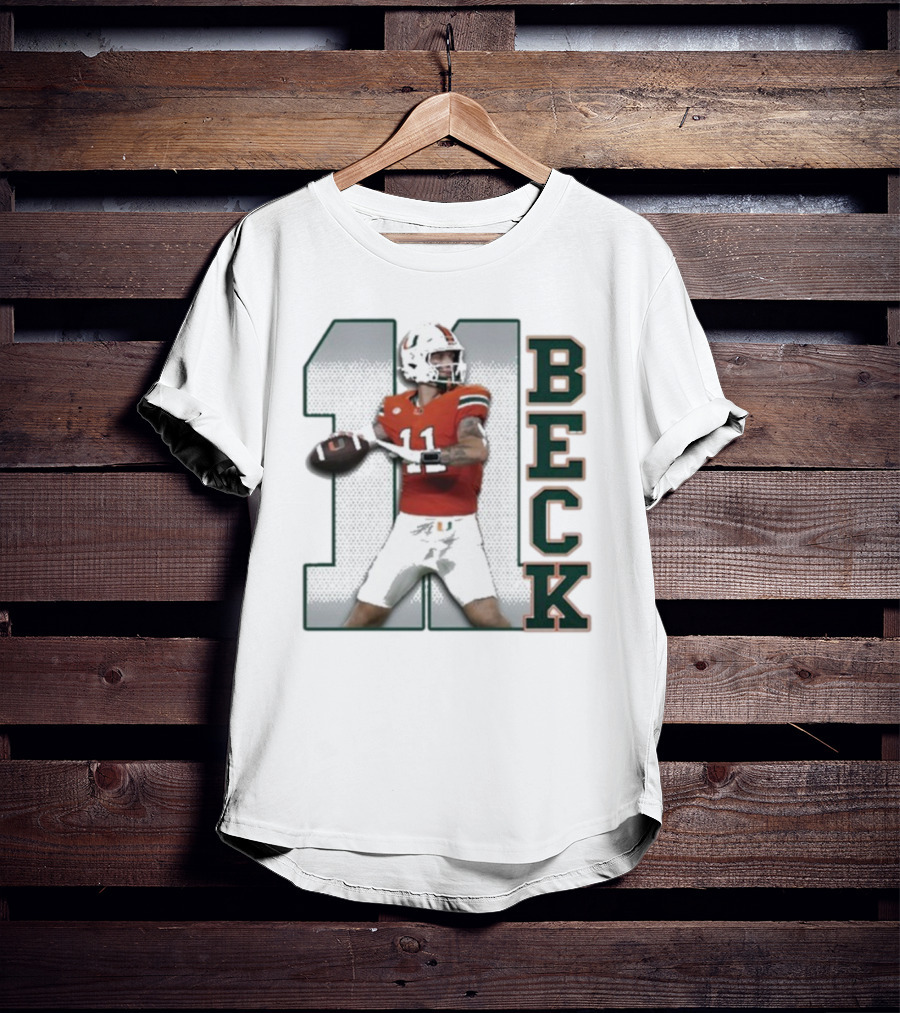 Miami Hurricanes Carson Beck #11 Player Tribute T-Shirt
