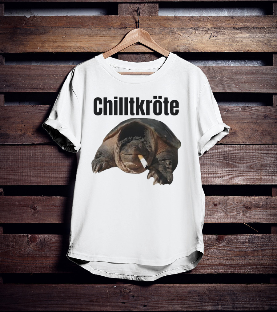 Chilltkröte Snapping Turtle With Cigarette Chelydra Serpentina T-Shirt