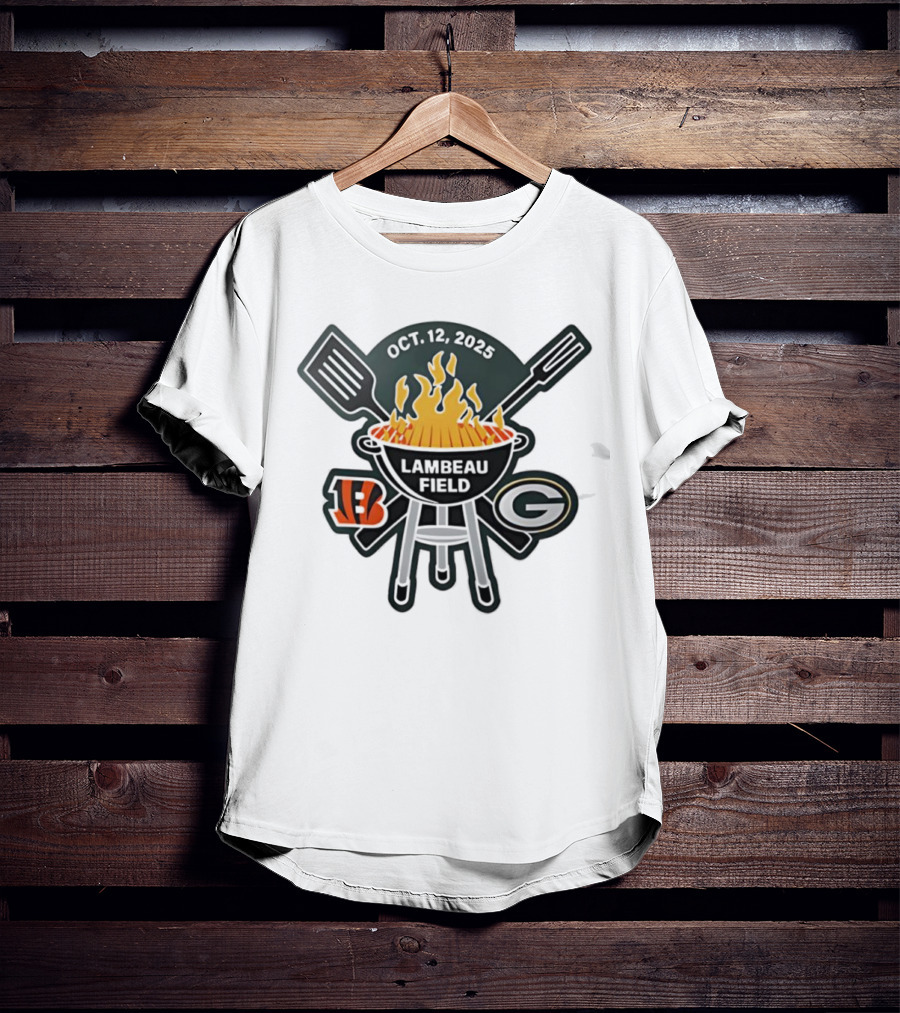 Green Bay Packers Cincinnati Bengals Lambeau Field October 12 2025 BBQ Tailgate Event T-Shirt