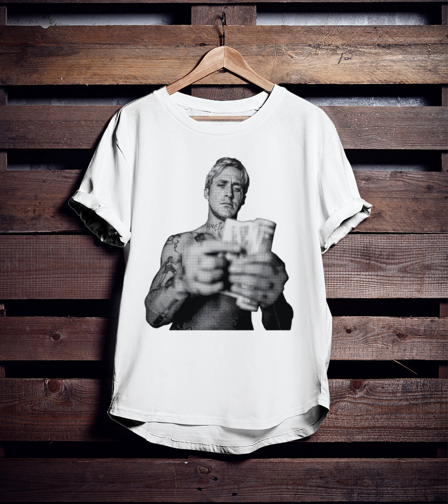 Handsome Luke Counting Money Tattoo Portrait T-Shirt